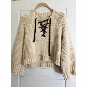 Ulla Johnson Lace Up Pullover Sweater